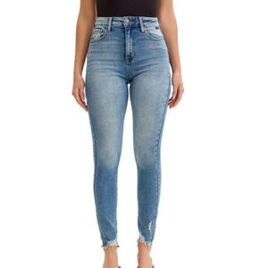 Loft Women's  Petite High Waist Skinny Blue Jeans